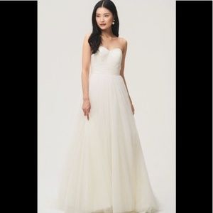 JENNY YOO Everly Ivory Wedding Dress size 8 NWT